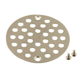 Moen - 4-Inch Screw-In Shower Strainer Drain Cover, Brushed Nickel - Brushed Nickel