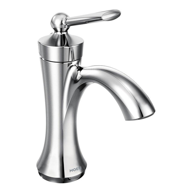 Moen - Wynford One-Handle High-Arc Bathroom Faucet with Drain Assembly, Chrome - Chrome