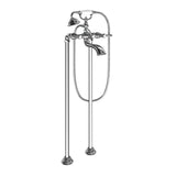 Moen - Weymouth Two Handle Tub Filler with Lever-Handles and Handshower, Chrome - Chrome
