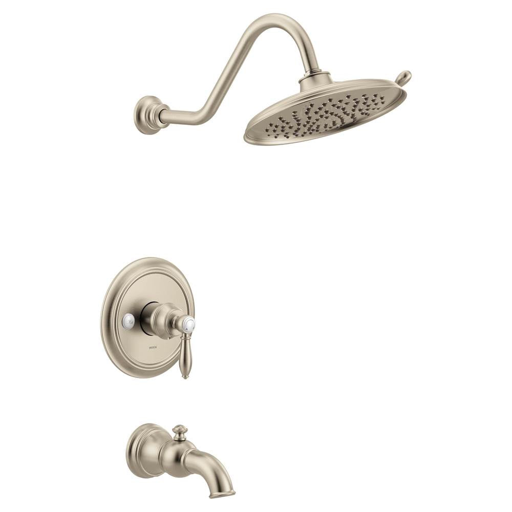 Moen - Weymouth M-CORE 3-Series 1-Handle Eco-Performance Tub and Shower Trim Kit in Brushed Nickel (Valve Sold Separately) - Brushed Nickel