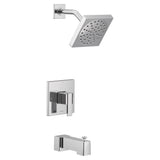 Moen - 90 Degree M-CORE 3-Series 1-Handle Tub and Shower Trim Kit in Chrome (Valve Sold Separately) - Chrome