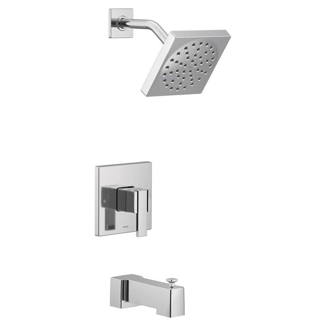 Moen - 90 Degree M-CORE 3-Series 1-Handle Tub and Shower Trim Kit in Chrome (Valve Sold Separately) - Chrome