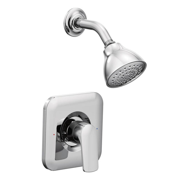 Moen - Rizon Single-Handle 1-Spray Posi-Temp Shower Faucet Trim Kit in Chrome (Valve Sold Separately) - Chrome