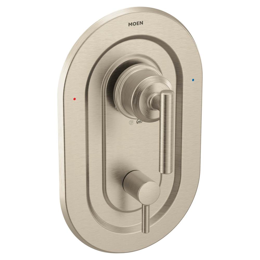 Moen - Gibson Posi-Temp with Built-in 3-Function Transfer Valve Trim Kit, Valve Required, Brushed Nickel - Brushed Nickel