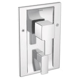 Moen - 90 Degree Posi-Temp with Built-in 3-Function Transfer Valve Trim Kit, Valve Required, Chrome - Chrome