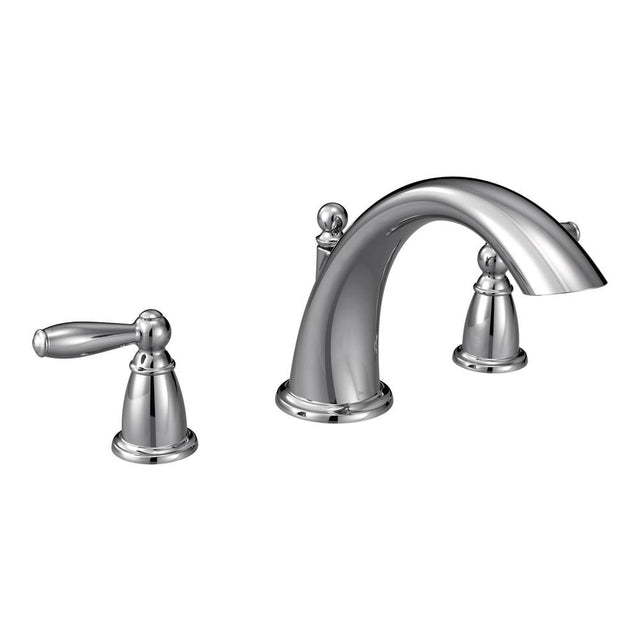 Moen - Brantford 2-Handle Deck-Mount Roman Tub Faucet Trim Kit in Chrome (Valve Sold Separately) - Chrome