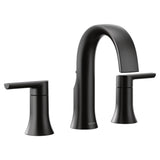 Moen - Doux 8 in. Widespread 2-Handle Bathroom Faucet Trim Kit in Matte Black (Valve Sold Separately) - Matte Black