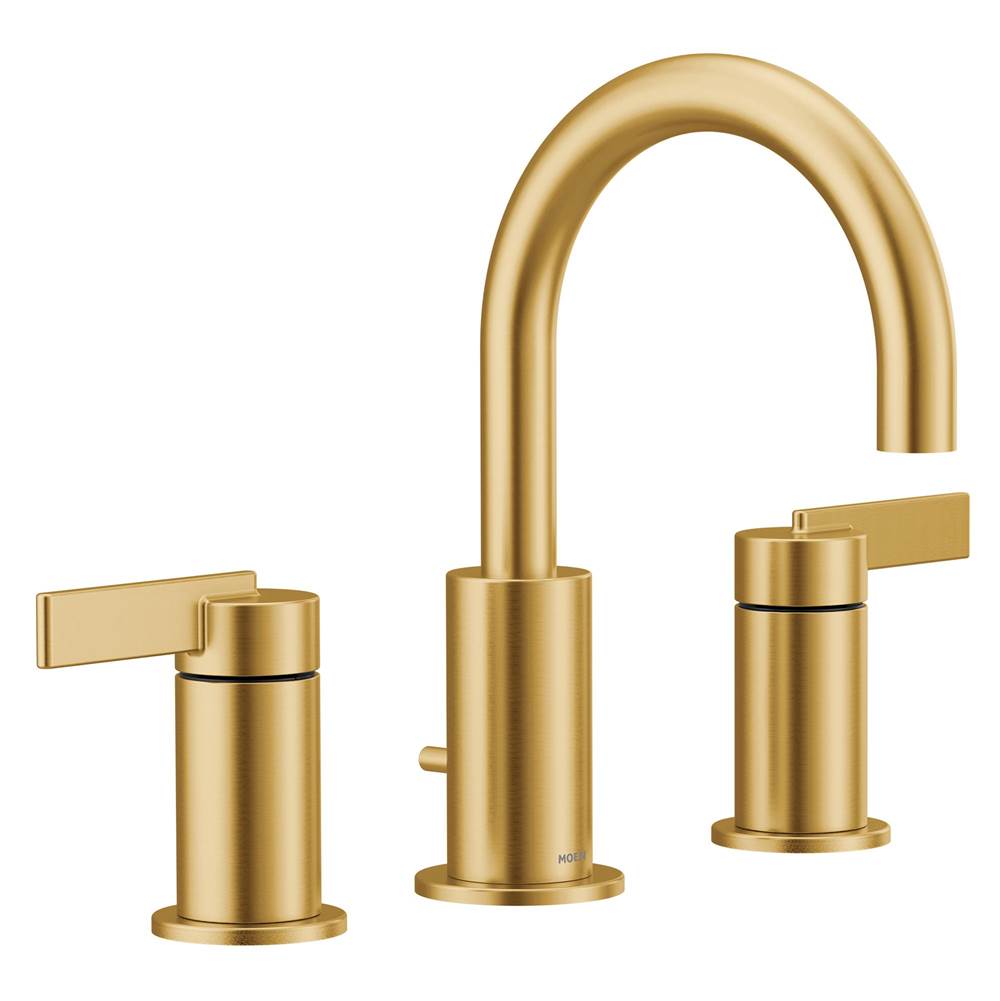 Moen - Cia 8 in. Widespread 2-Handle High-Arc Bathroom Faucet Trim Kit in Brushed Gold (Valve Sold Separately) - Brushed Gold