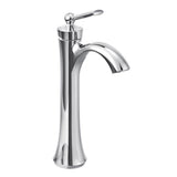 Moen - Wynford One-Handle High Arc Vessel Sink Bathroom Faucet, Chrome - Chrome