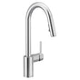 Moen - Align One-Handle Modern Kitchen Pulldown Faucet with Reflex and Power Clean Spray Technology, Chrome - Chrome