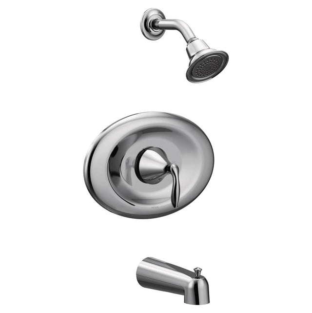Moen - Eva Posi-Temp Eco-Performance Tub and Shower Trim Kit, Valve Required, Chrome - Chrome