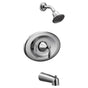 Moen - Eva Posi-Temp Eco-Performance Tub and Shower Trim Kit, Valve Required, Chrome - Chrome