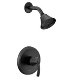 Moen - Glyde M-CORE 2-Series Eco Performance 1-Handle Shower Trim Kit in Matte Black (Valve Sold Separately) - Matte Black