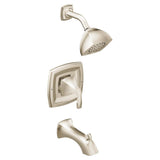 Moen - Voss Posi-Temp 1-Handle Tub and Shower Trim Kit in Polished Nickel (Valve Sold Separately) - Polished Nickel