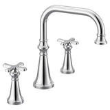Moen - Colinet Two Handle Deck-Mount Roman Tub Faucet Trim with Cross Handles, Valve Required, in Chrome - Chrome