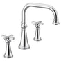 Moen - Colinet Two Handle Deck-Mount Roman Tub Faucet Trim with Cross Handles, Valve Required, in Chrome - Chrome