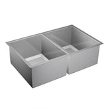 Moen - 1600 Series 16 Gauge Double Bowl Undermount Sink, Stainless Steel - Satin Stainless