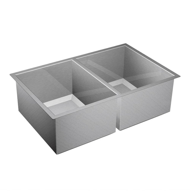 Moen - 1600 Series 16 Gauge Double Bowl Undermount Sink, Stainless Steel - Satin Stainless
