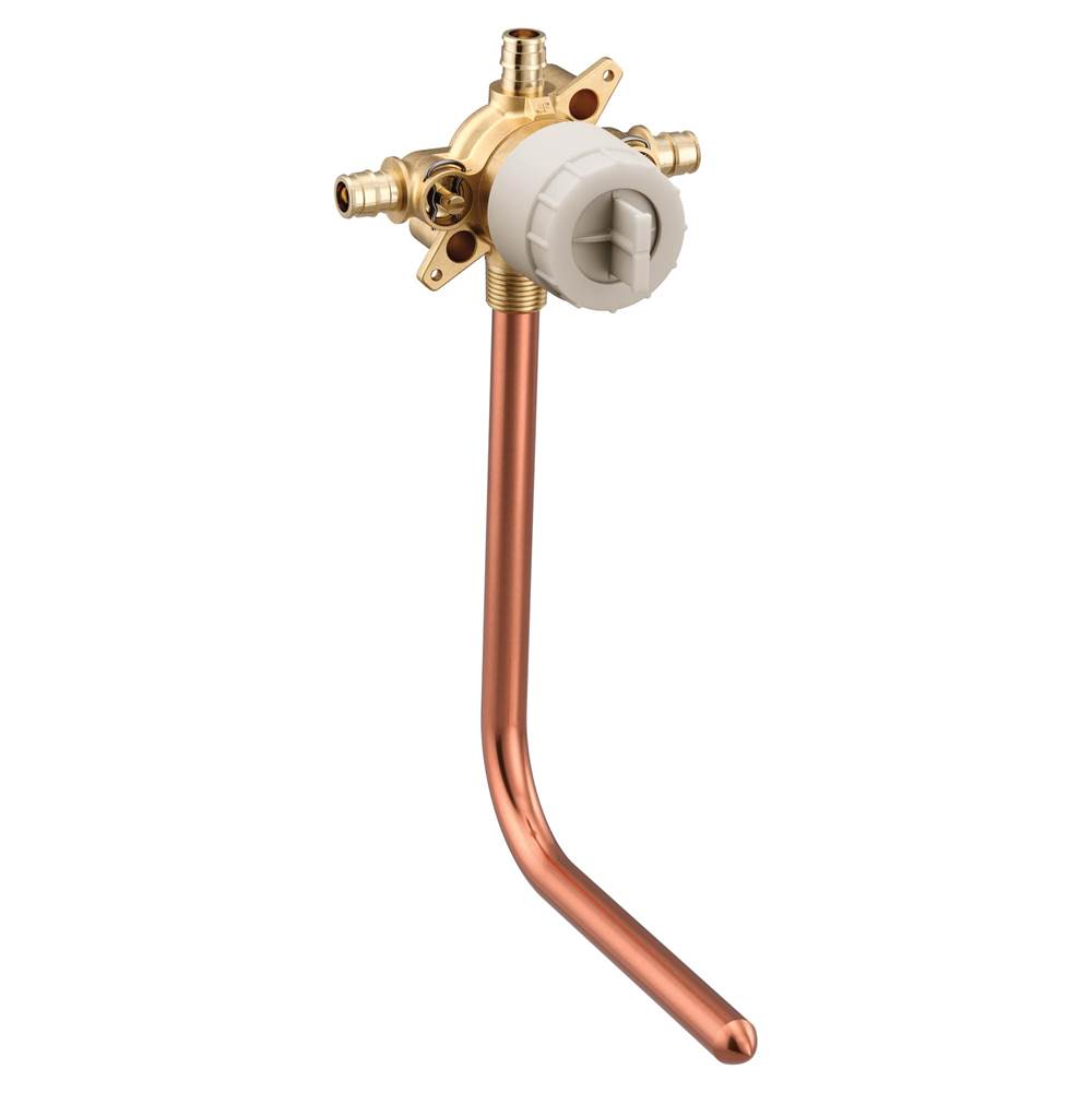 Moen - M-CORE 3-Series 4 Port Tub and Shower Pre-Fabricated Mixing Valve with Cold Expansion PEX Connections and Stops - Unfinished