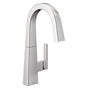 Moen - Nio One-Handle Bar Faucet, Includes Secondary Finish Handle Option, Chrome - Chrome