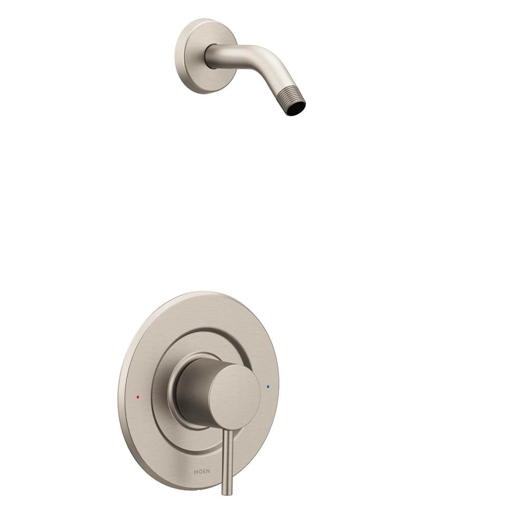 Moen - Align Posi-Temp Pressure Balancing Modern Shower Trim Kit without Showerhead Valve Required, Brushed Nickel - Brushed Nickel