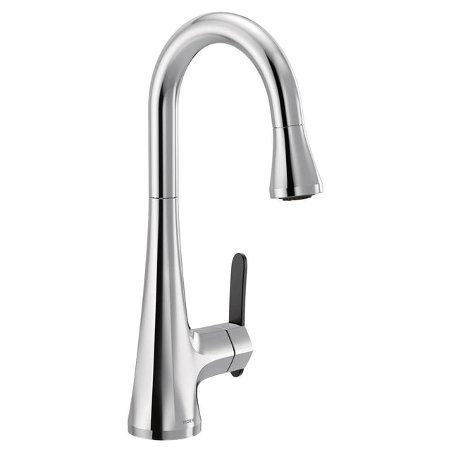 Moen - Sinema Single-Handle Pull-Down Sprayer Bar Faucet Featuring Reflex and 2-Handle Options in Chrome - Chrome