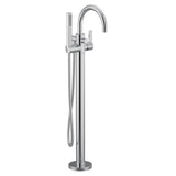 Moen - Cia One Handle Freestanding Floor Mount Tub Filler with Handshower in Chrome - Chrome
