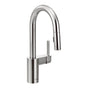 Moen - Align One-Handle Pulldown Bar Faucet with Power Clean featuring Reflex, Chrome - Chrome