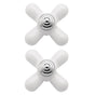 Moen - Monticello Replacement Handle Knob Insert, Porcelain and Chrome (2-Pack) - Porcelain, Chrome