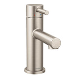 Moen - Align One-Handle Modern Bathroom Faucet with Drain Assembly and Optional Deckplate, Brushed Nickel - Brushed Nickel