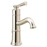 Moen - Belfield One-Handle Bathroom Sink Faucet with Drain Assembly and Optional Deckplate, Polished Nickel - Polished Nickel