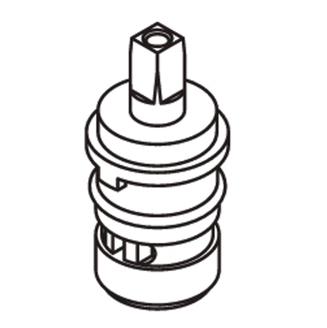 Moen - 2 Handle Brass Shell Ceramic Disc Cartridge - Hot - Unfinished