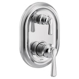 Moen - Traditional M-CORE 3-Series 2-Handle Shower Trim with Integrated Transfer Valve in Chrome (Valve Sold Separately) - Chrome