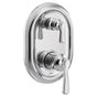 Moen - Traditional M-CORE 3-Series 2-Handle Shower Trim with Integrated Transfer Valve in Chrome (Valve Sold Separately) - Chrome