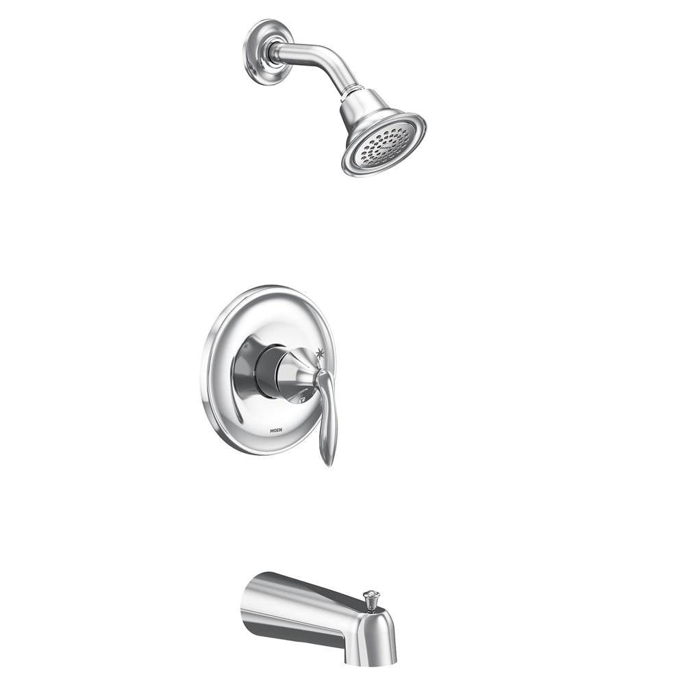 Moen - Eva M-CORE 2-Series Eco Performance 1-Handle Tub and Shower Trim Kit in Chrome (Valve Sold Separately) - Chrome