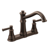 Moen - Belfield Traditional Two Handle High Arc Kitchen Faucet, Oil Rubbed Bronze - Oil Rubbed Bronze