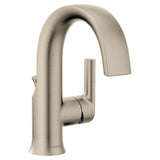 Moen - Doux One-Handle High Arc Laminar Stream Bathroom Faucet, Brushed Nickel - Brushed Nickel