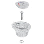 Moen - Chateau Collection Replacement Tub and Shower Faucet Knob Handle Kit, Chrome and White Insert - Unfinished