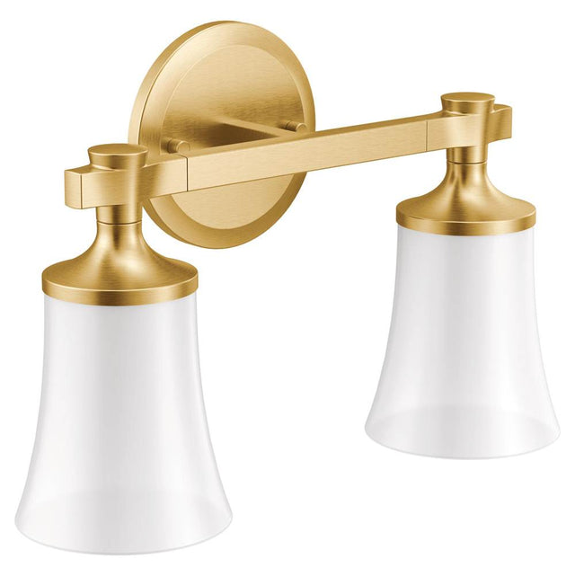 Moen - Brushed Gold Two Globe Bath Light - Brushed Gold