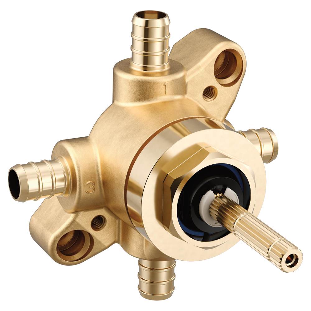 Moen - M-CORE 3 or 6 Function Transfer Valve with Crimp Ring PEX Connections - Unfinished