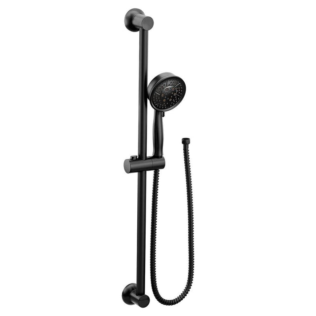 Moen - Eco-Performance Handheld Showerhead with 69-Inch-Long Hose Featuring 30-Inch Slide Bar, Matte Black - Matte Black