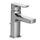 Moen - Rizon One-Handle Modern Bathroom Faucet with Drain Assembly, Chrome - Chrome
