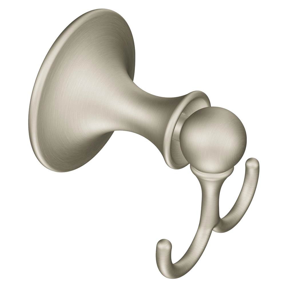 Moen - Brushed Nickel Double Robe Hook - Brushed Nickel