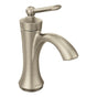 Moen - Wynford One-Handle High-Arc Bathroom Faucet with Drain Assembly, Brushed Nickel - Brushed Nickel