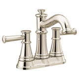 Moen - Belfield Two-Handle Centerset Bathroom Faucet, Polished Nickel - Polished Nickel