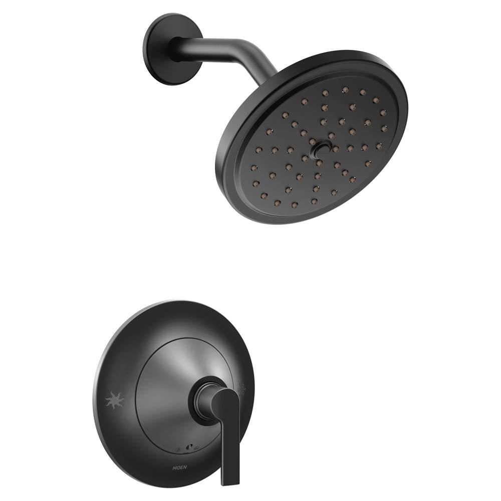 Moen - Doux Single-Handle Posi-Temp Shower Faucet Trim Kit in Matte Black (Valve Sold Separately) - Matte Black