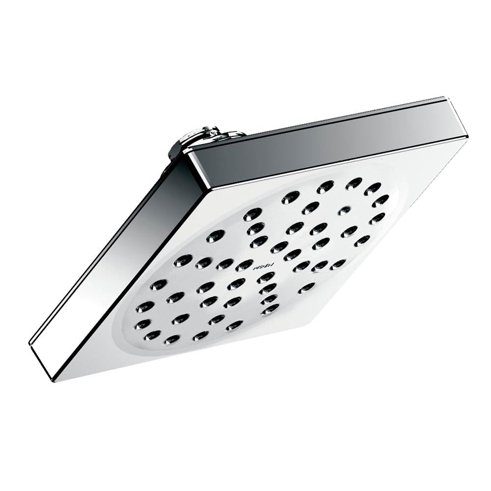 Moen - 90 Degree 6'' Single-Function Showerhead with Immersion Technology at 2.5 GPM Flow Rate, Chrome - Chrome