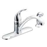 Moen - Torrance Chrome Single-Handle Lever Kitchen Faucet with Side Spray - Chrome