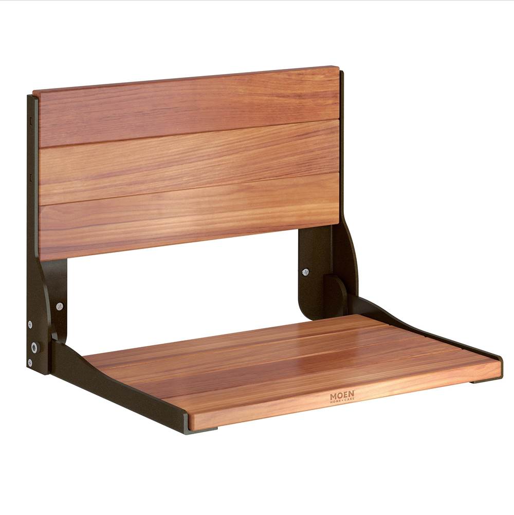 Moen - Teak Folding Shower Seat - Old World Bronze