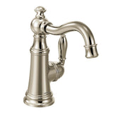 Moen - Weymouth One-Handle High Arc Bar Faucet, Polished Nickel - Polished Nickel